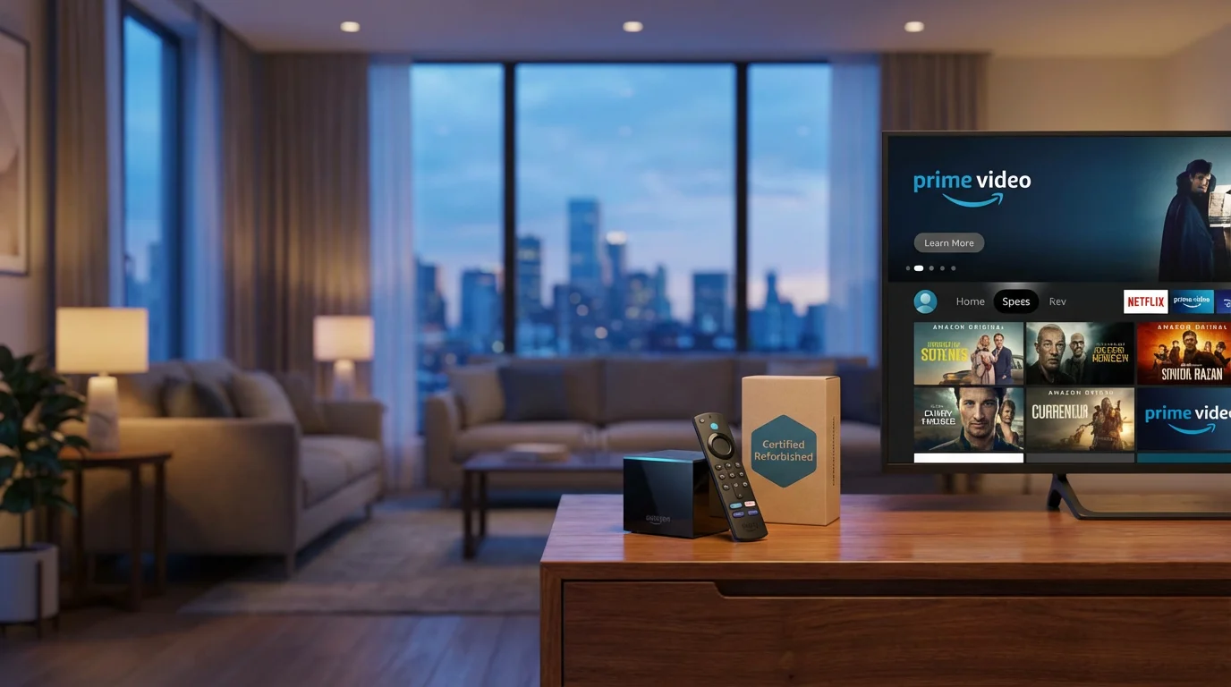 Best for Prime Members: Refurbished Amazon Fire TV illustration